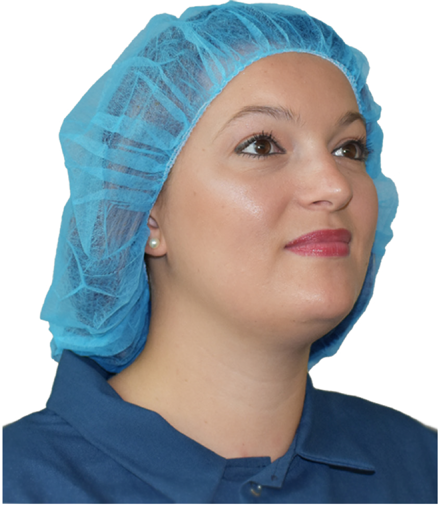 Handmade Bouffant Cap on woman