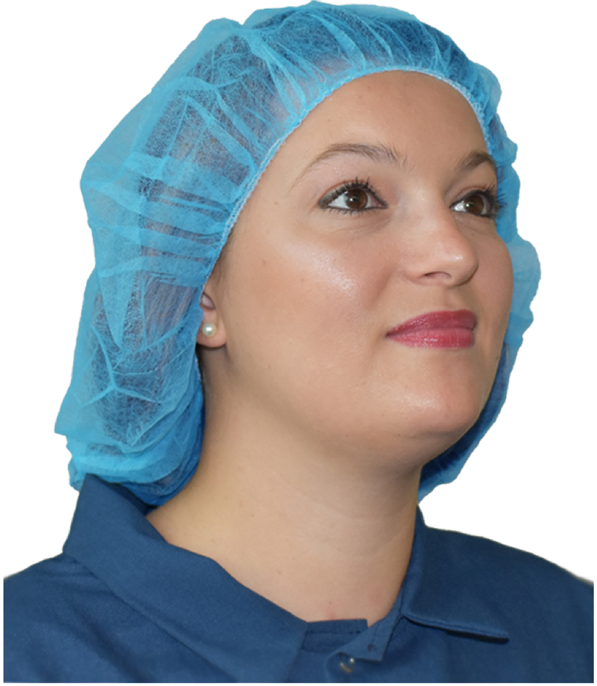 Handmade Bouffant Cap on woman
