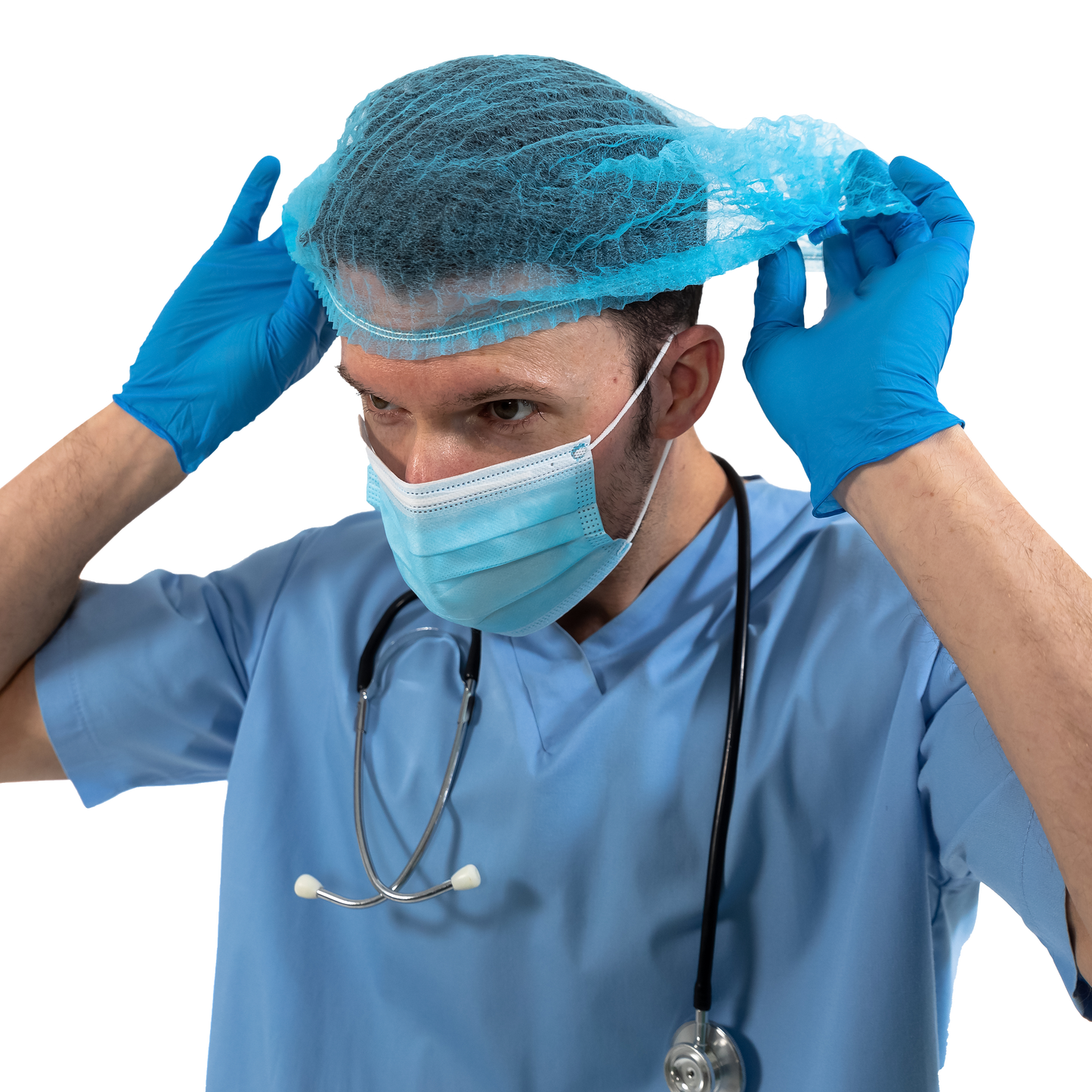 Blue Bouffant demonstration