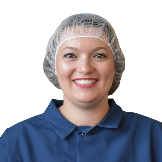 100 Pack - Disposable Hair Nets, Honeycomb Caps, White Hair Nets, Nylon Hair Nets