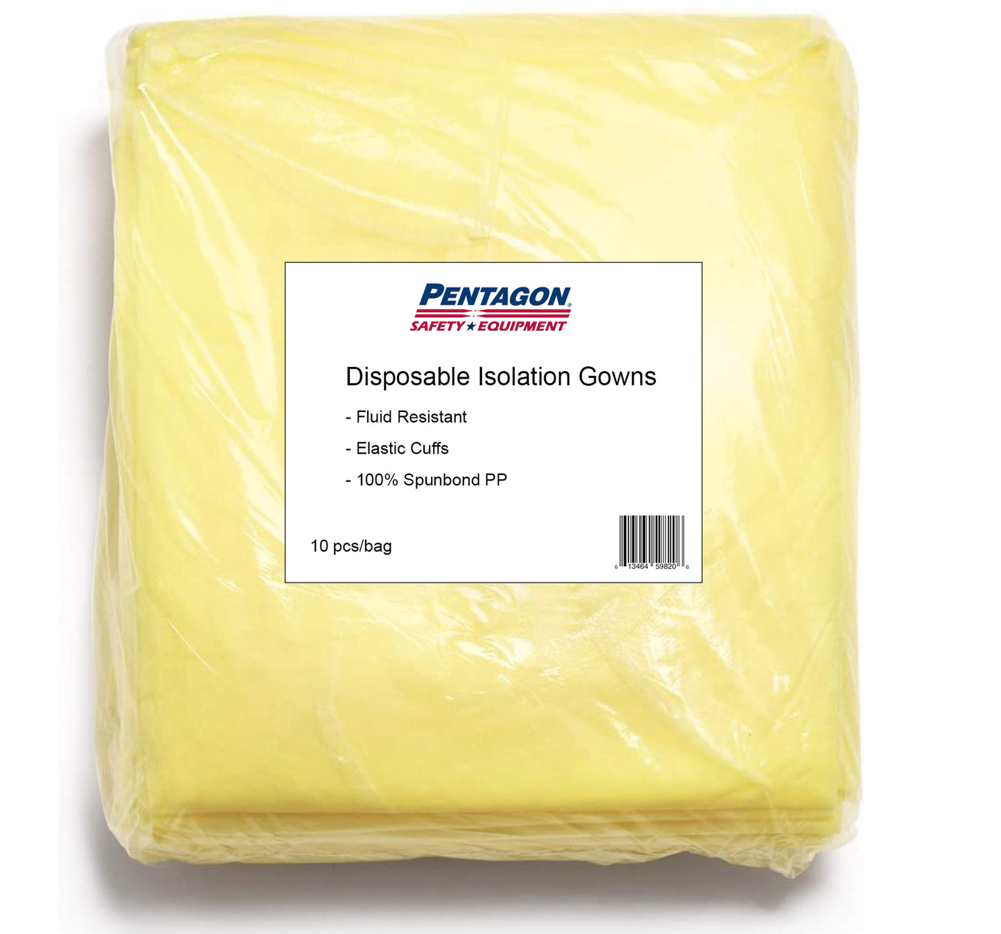 Disposable Isolation Gown | Yellow | One Size Fits All | Protective Gowns