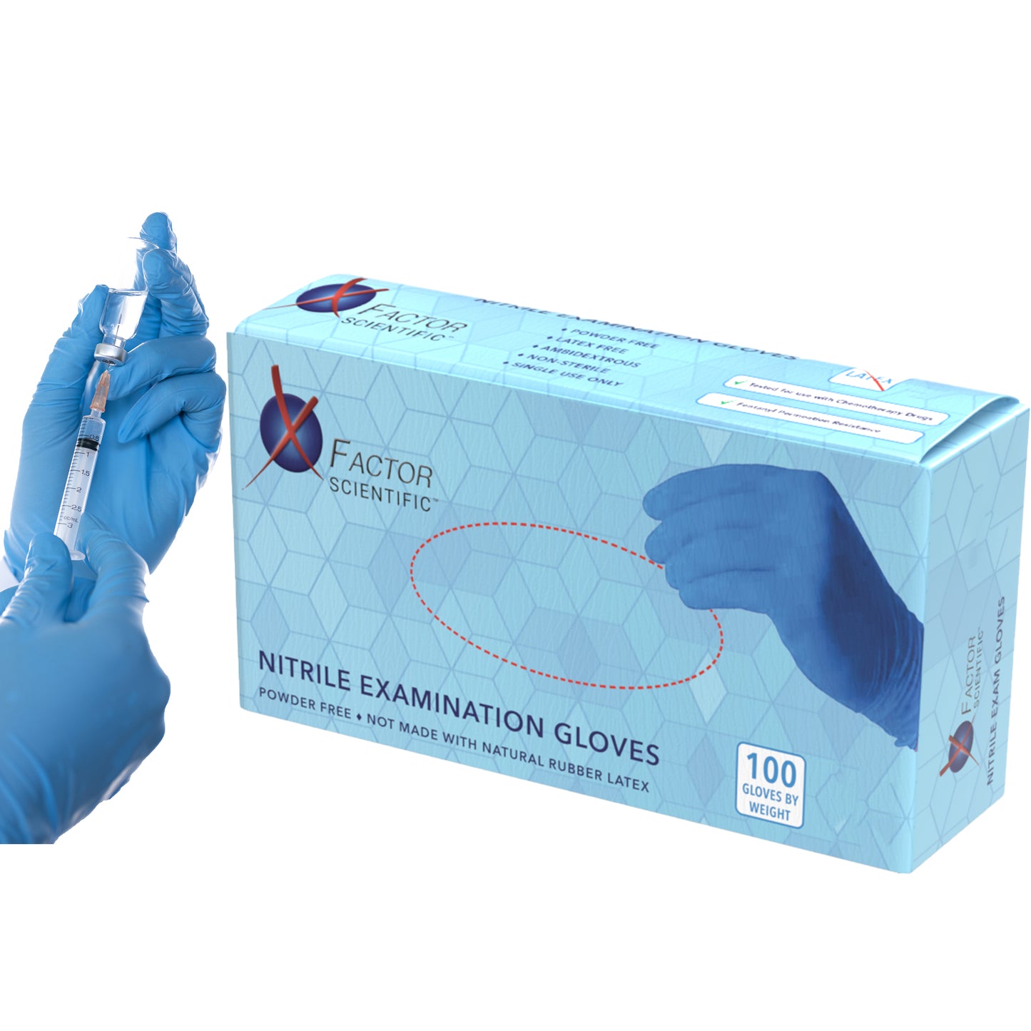 X Factor Exam Grade Nitrile Gloves for doctors and nurses